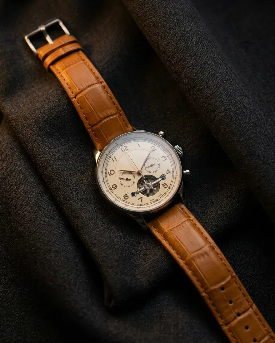 ساعة بسوار جلدي: مشهد AdFlex