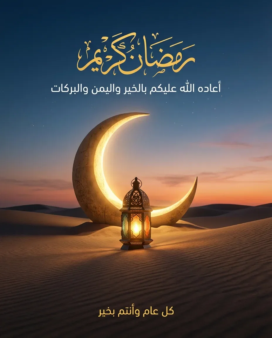 Ramadan greeting ad in Arabic created with AdFlex