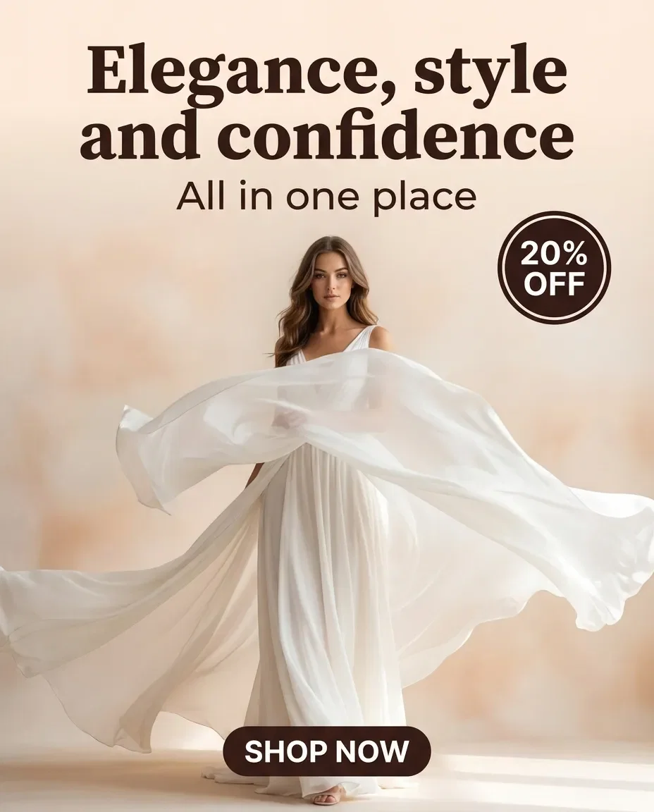 Fashion dress advertisement created with AdFlex