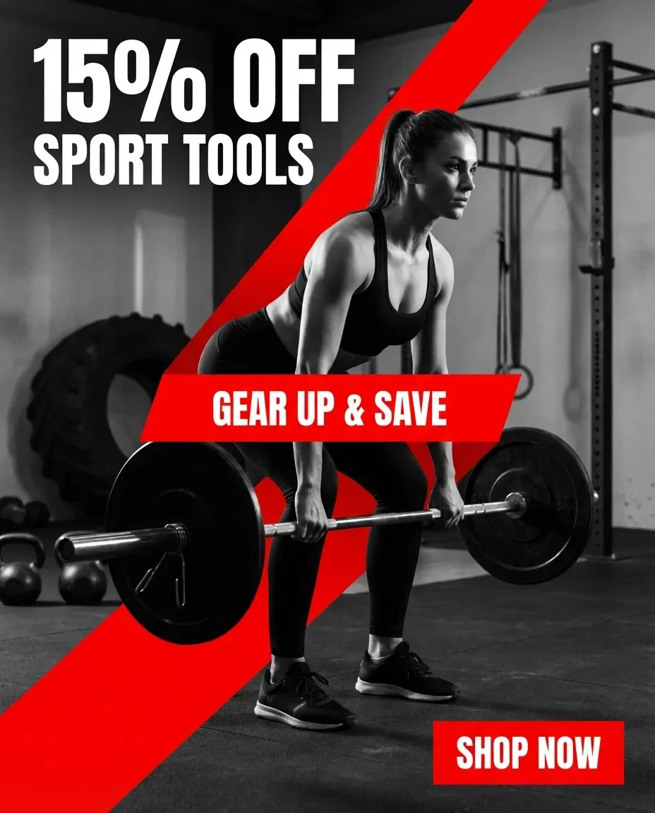 Gym fitness ad design created with AdFlex