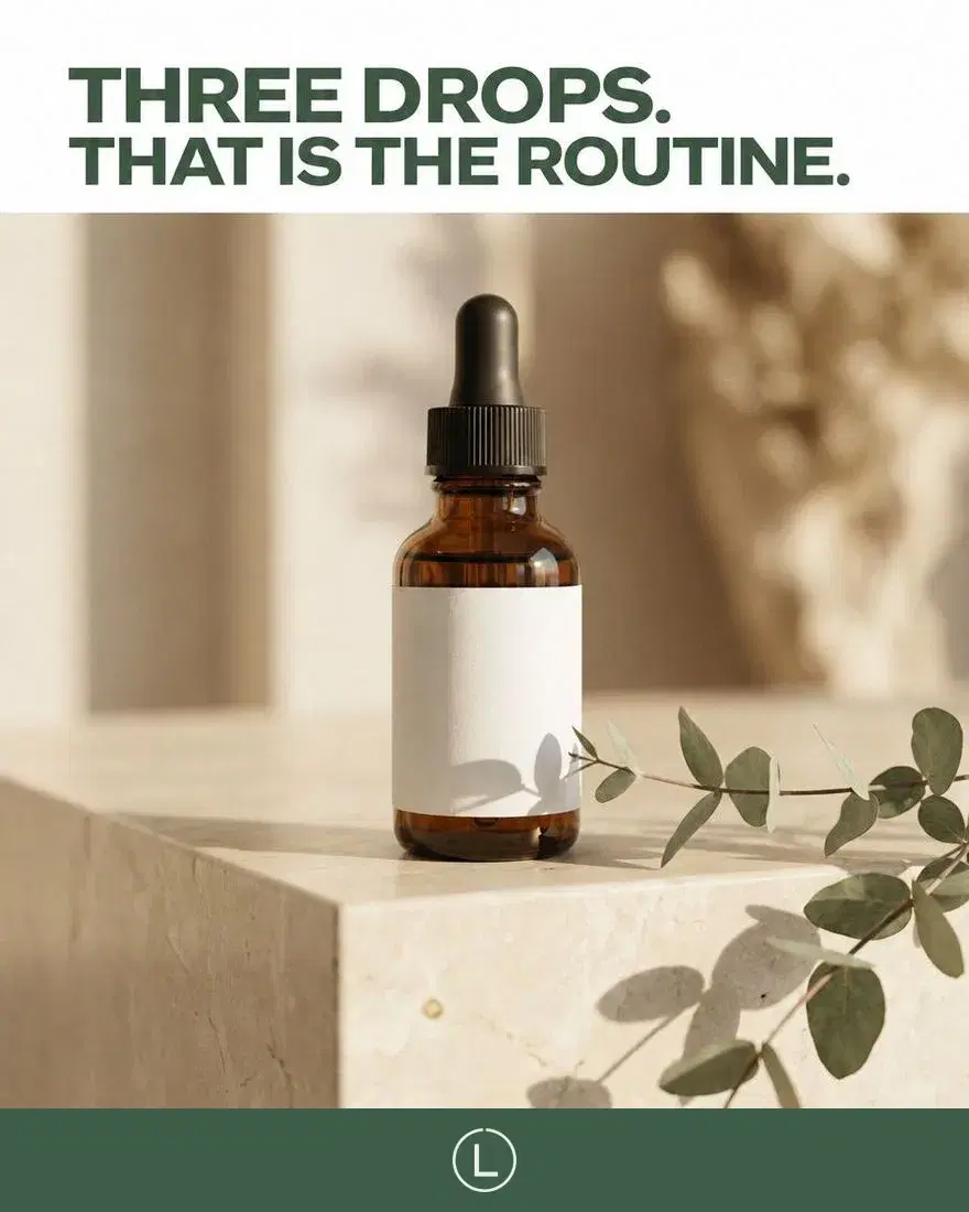 Finished social creative for a skincare brand